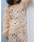 Poplin Shirring See-through Dress